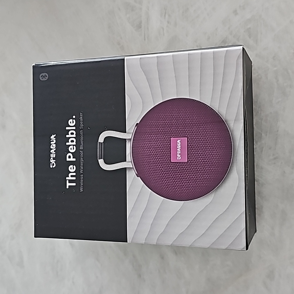 Speaqua The Pebble Wireless Waterproof Bluetooth Speaker Purple New With Tags
